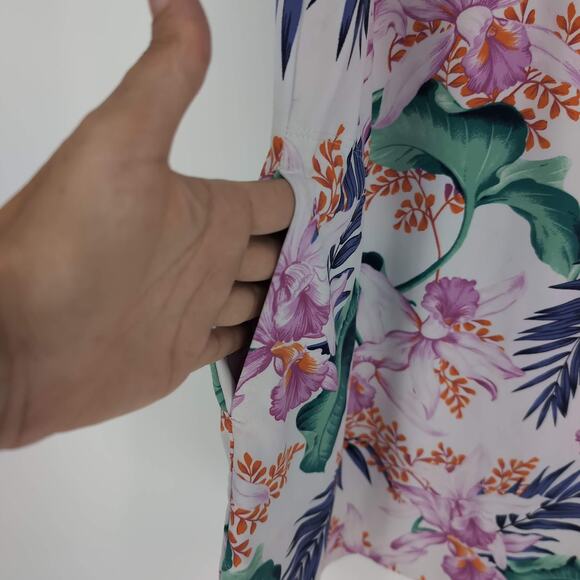 Tommy Bahama Orchid Canopy Swim Mini Dress w Pockets Tropical Print- Size M -GUC - Picture 6 of 14